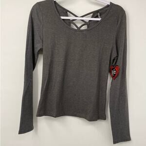 Splash Juniors Gray Long Sleeve Shirt Top NEW Size: XL